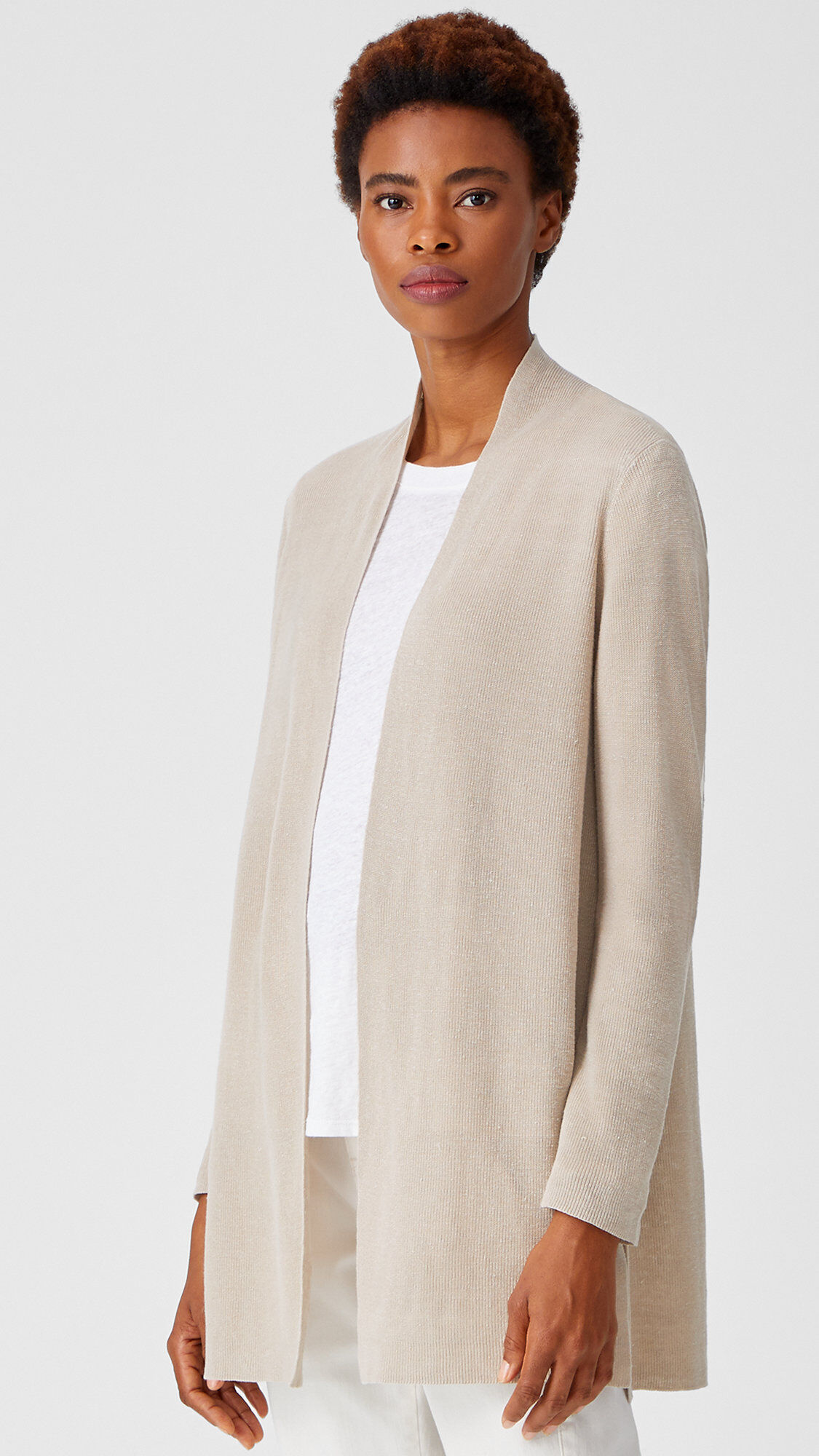 Cotton open cardigan top