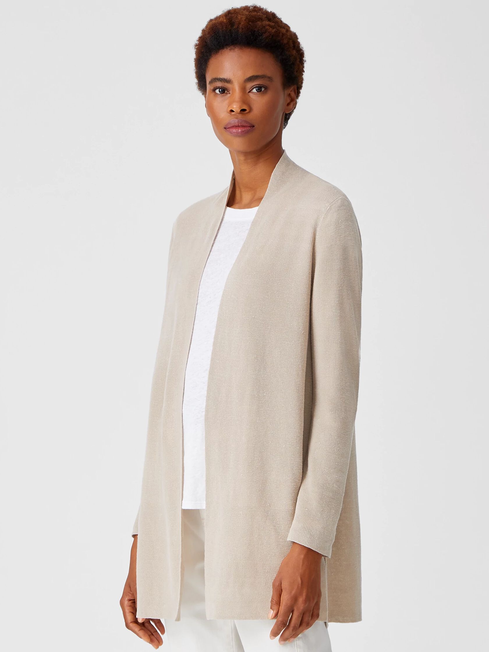Organic Linen Cotton Long Cardigan
