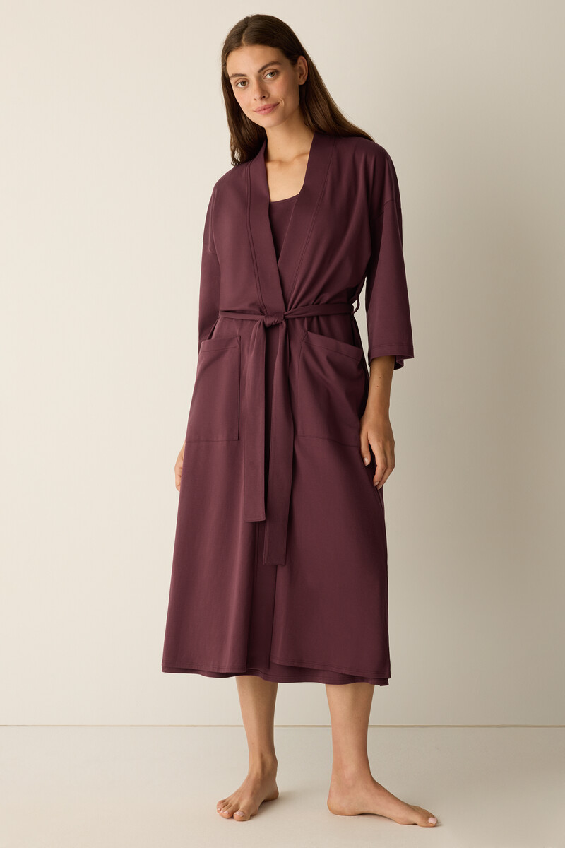 Organic Cotton Interlock Sleep Robe Organic Cotton Interlock Sleep Robe