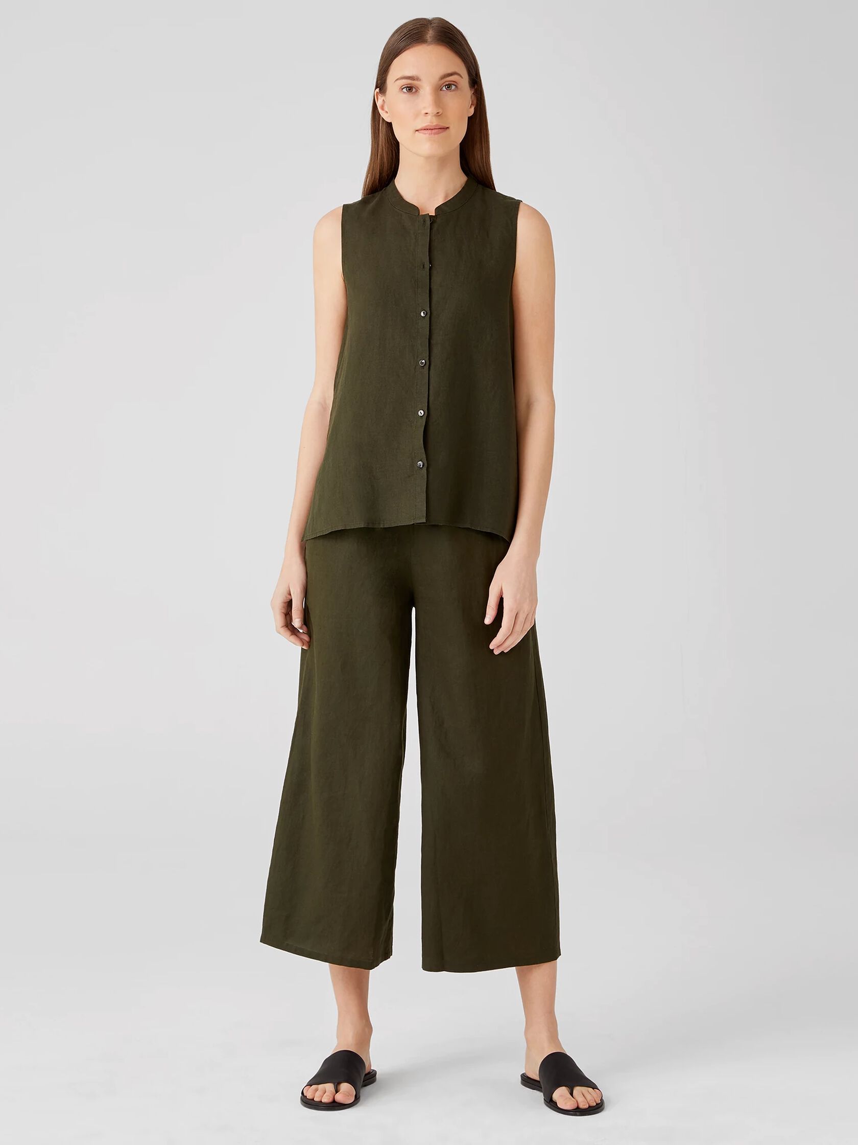 Organic Handkerchief Linen Sleeveless Shirt