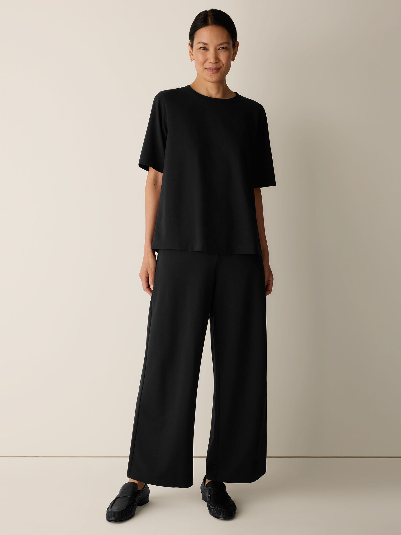 Extra-Fine Ponte Wide-Leg Pant