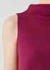 Pima Cotton Stretch Jersey Funnel Neck Tank