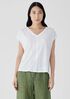 Organic Linen Jersey V-Neck Tee