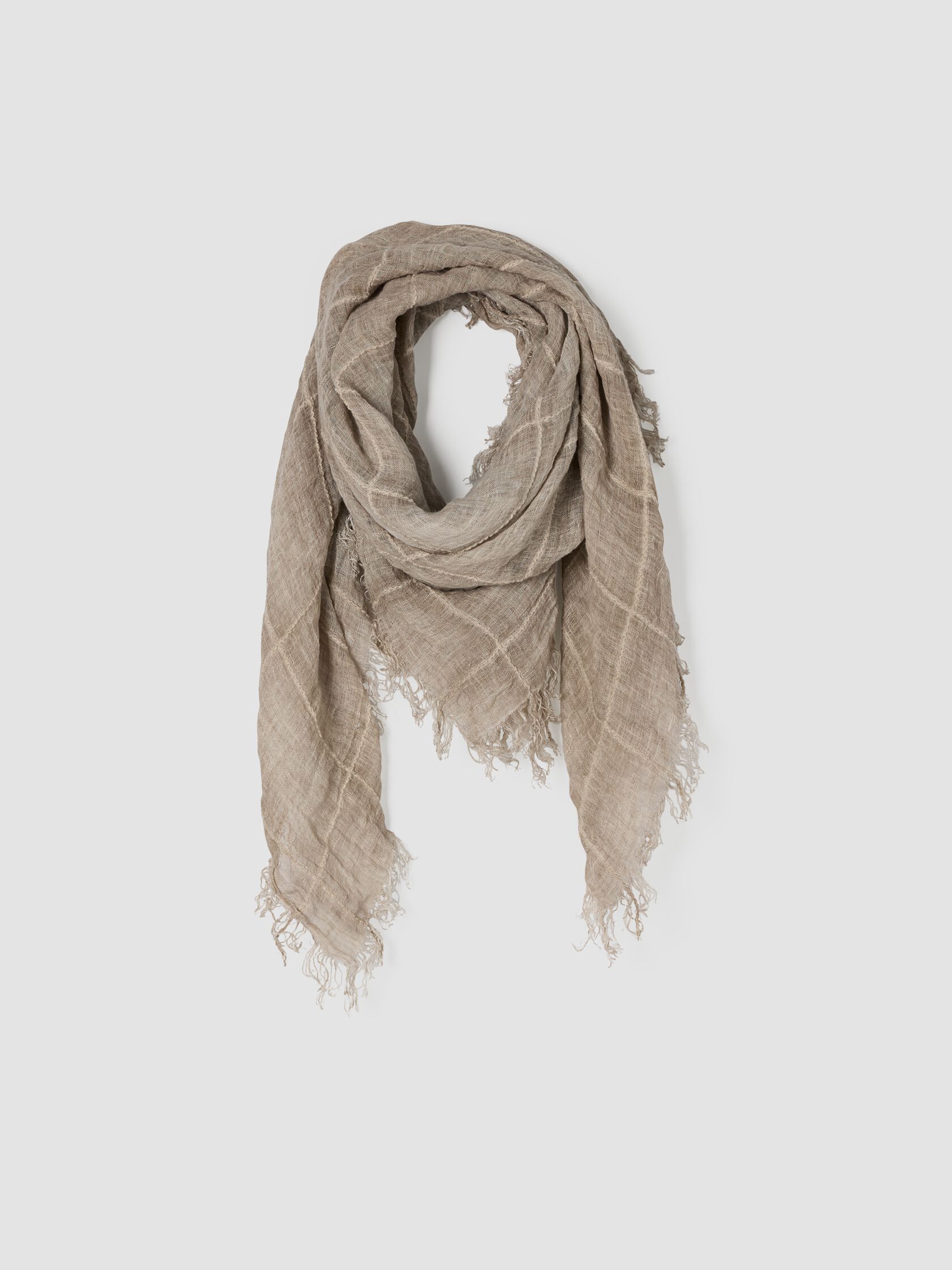 Organic Linen Cotton Squares Scarf