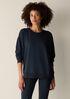Cozy Brushed Terry Hug Crew Neck Long Top