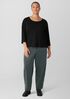 Stretch Jersey Knit Scoop Neck Top