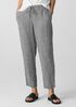 Puckered Organic Linen Tapered Pant