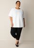 Pima Cotton Stretch Jersey Crew Neck Long Top