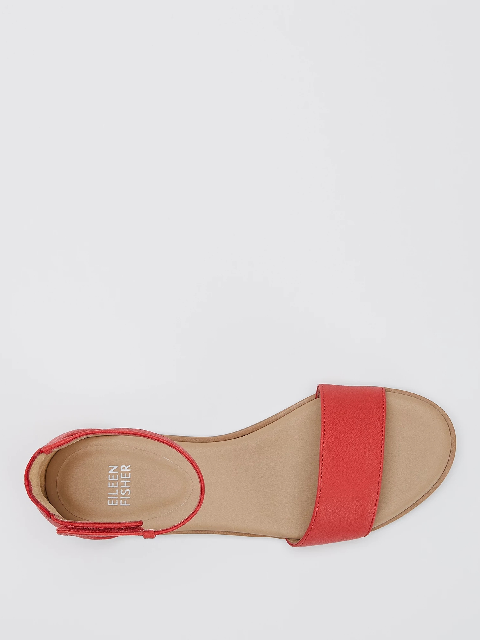 Razz Tumbled Leather Ankle-Strap Sandal | EILEEN FISHER