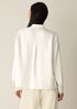 Silk Twill Band Collar Shirt