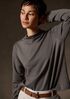 Cozy Brushed Terry Hug Funnel Neck Top