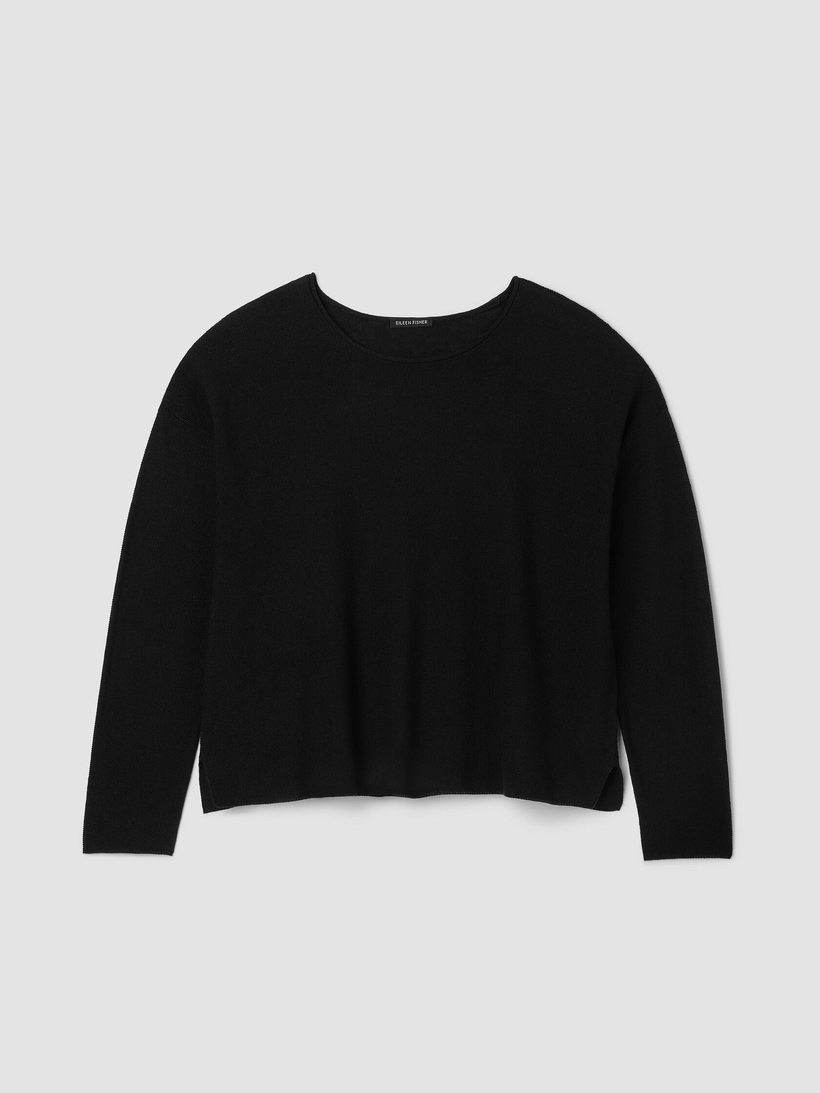 Organic Linen Cotton Jewel Neck Box-Top