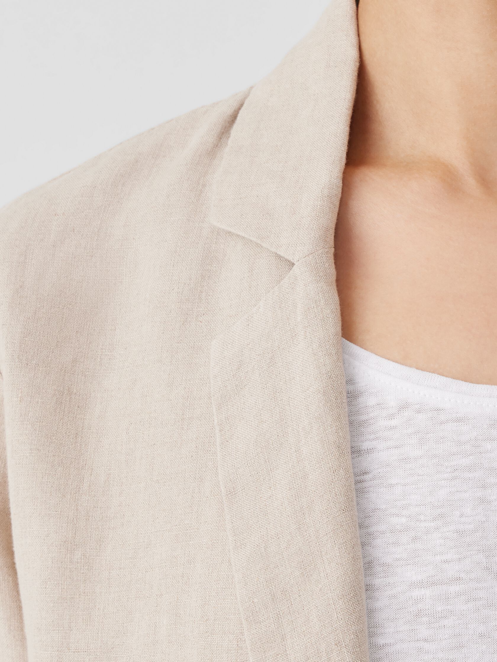 Organic Linen Long Blazer