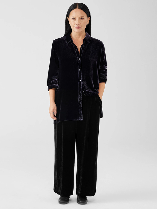 Velvet Wide-Leg Pant