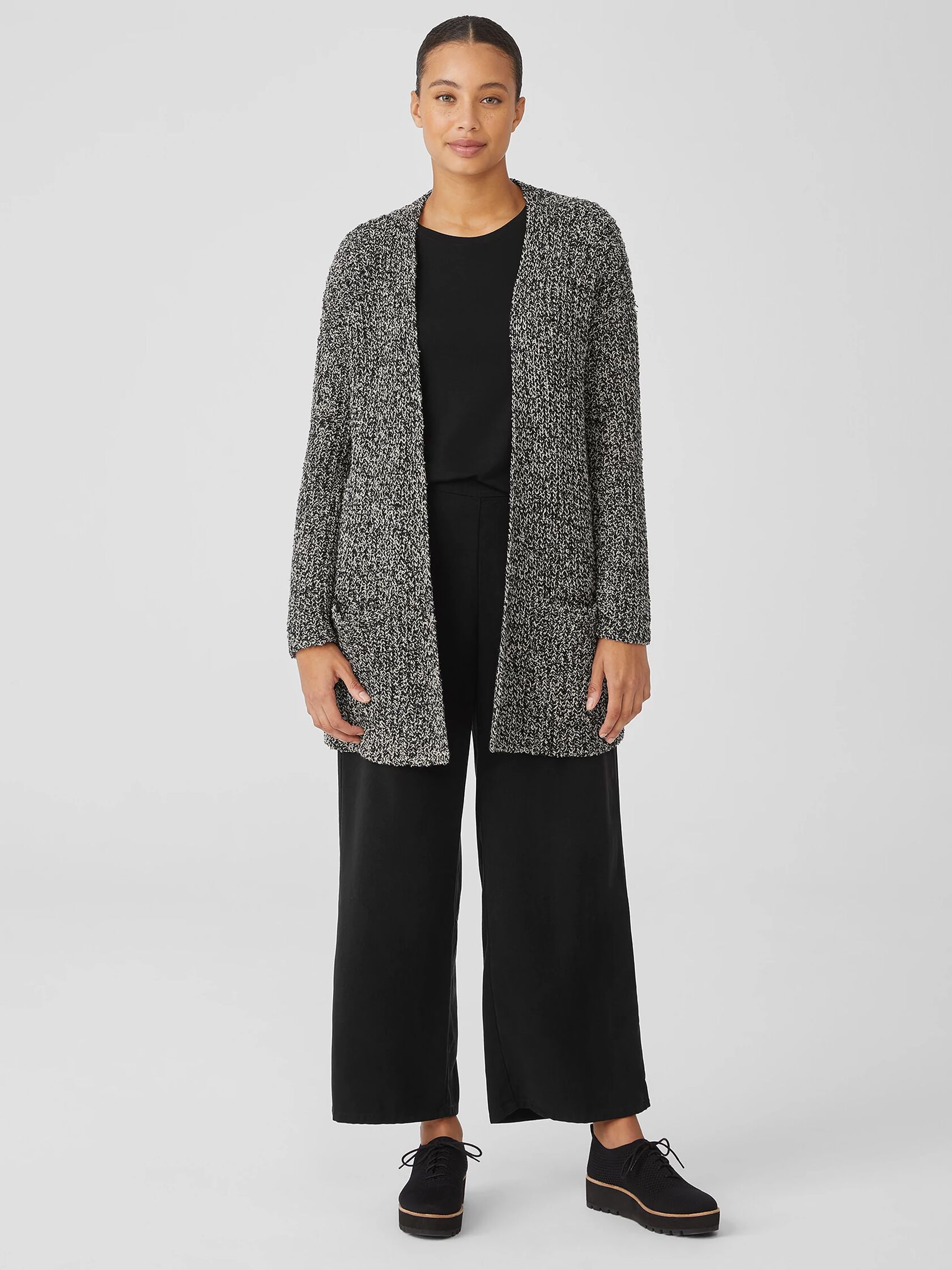 Peruvian Organic Cotton Boucle Cardigan