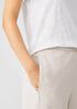 Organic Cotton Melange Crepe Lantern Pant