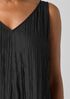 Crushed Silk V-Neck Dress