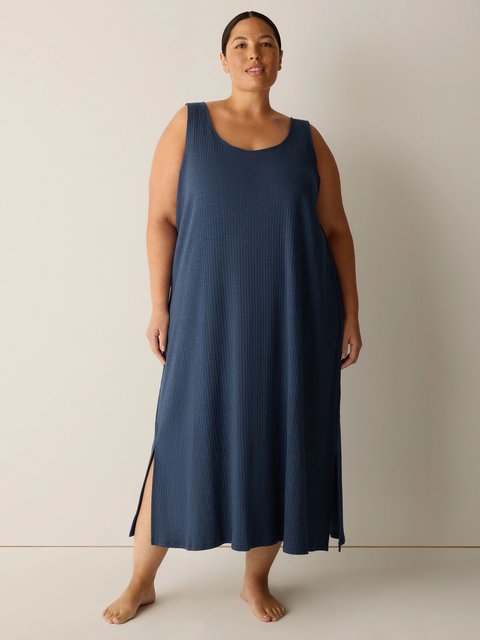 Organic Cotton Rib Tank Sleep Dress