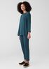 Silk Georgette Crepe Keyhole Top