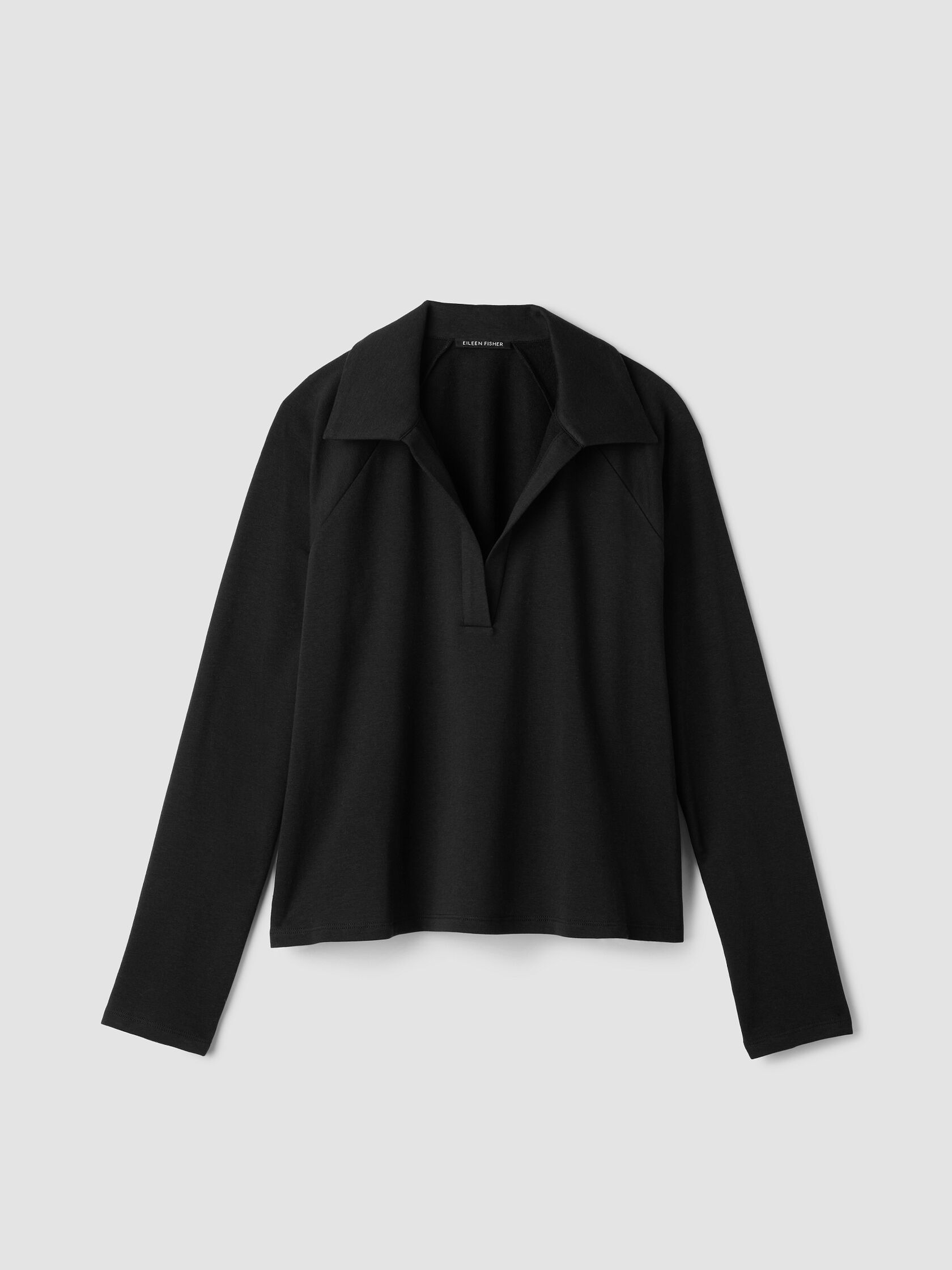 Cozy Brushed Terry Hug Split Neck Top