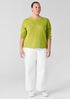 Organic Linen Cotton Cord Crew Neck Top