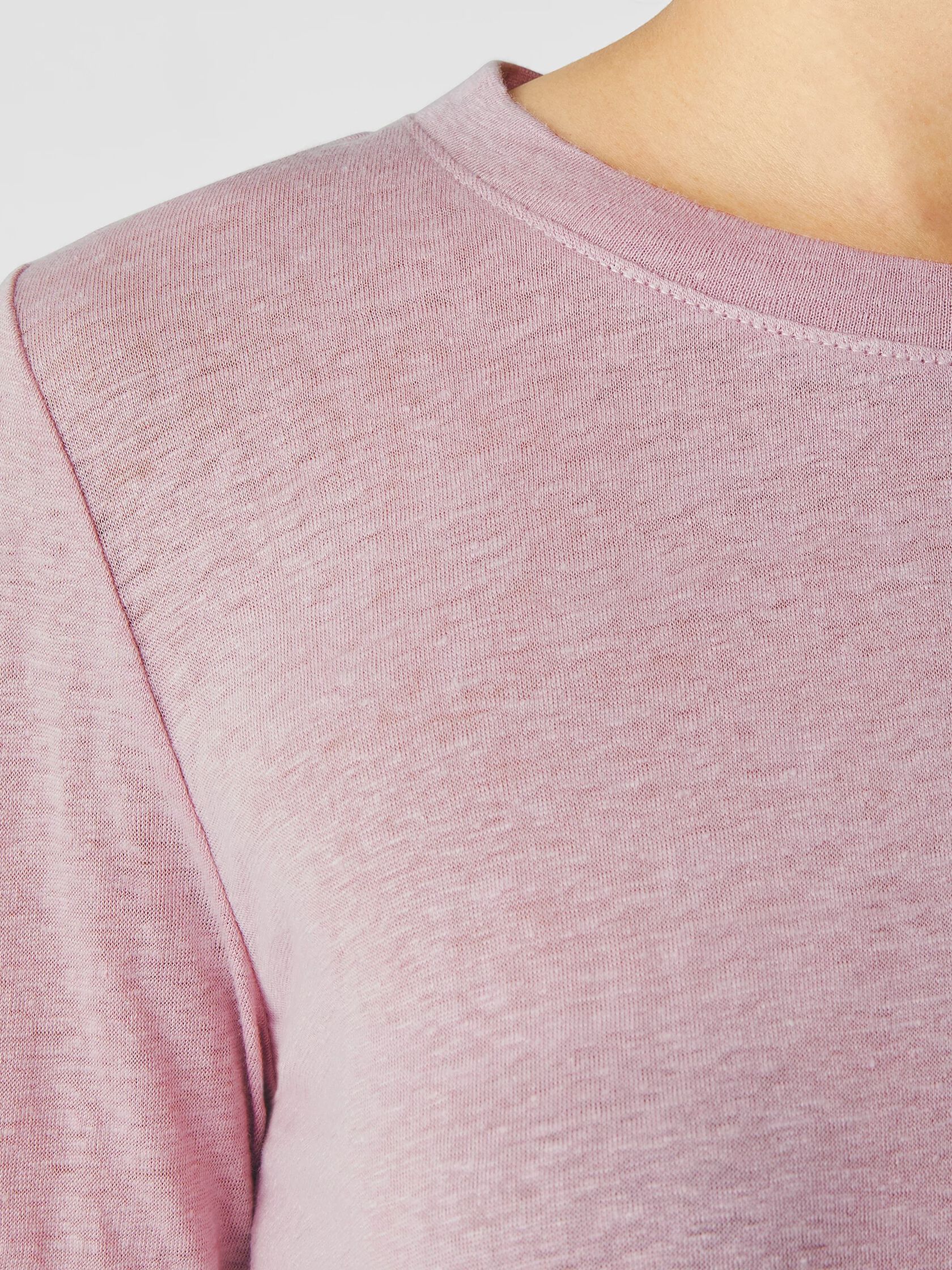 Organic Linen Jersey Crew Neck Top
