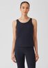 Pima Cotton Stretch Jersey Scoop Neck Tank