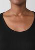 Ribbed Pima Cotton Blend Scoop Neck Top