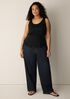 Organic Cotton Stretch Rib Scoop Neck Tank