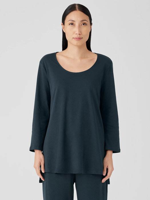 Organic Cotton Interlock U-Neck Sleep Top