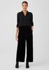 Velvet Wide-Leg Pant