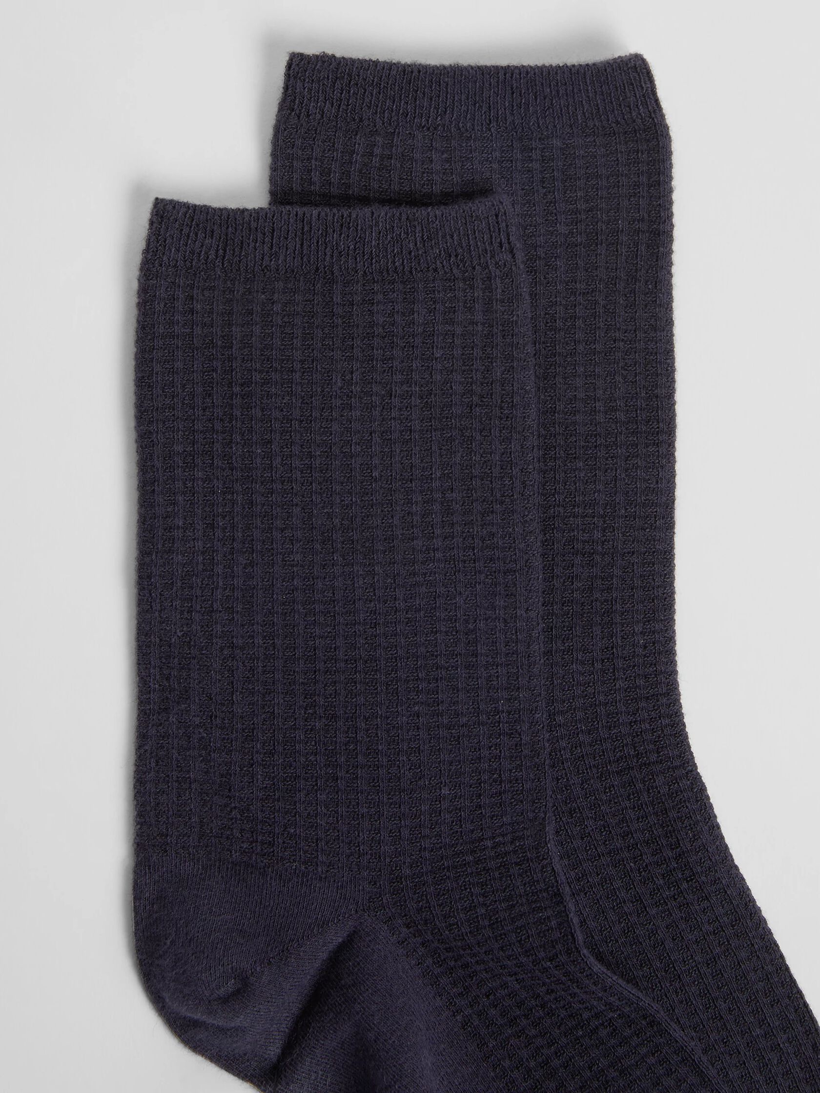Cotton Waffle Crew Sock