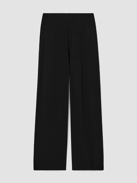 Stretch Jersey Knit Wide-Leg Pant