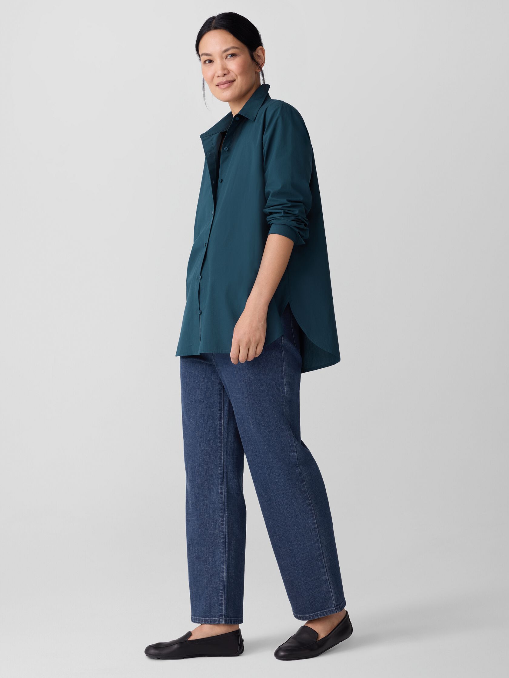 Organic Cotton Poplin Classic Collar Shirt