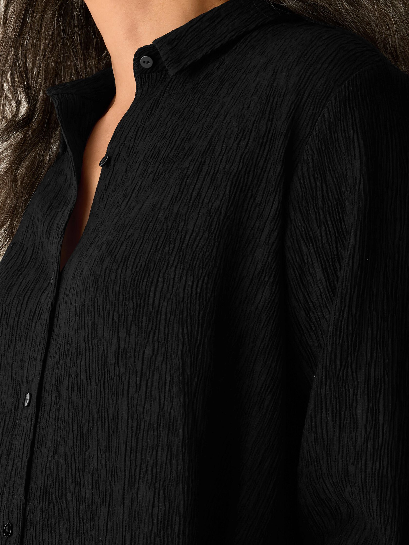 Woven Pliss&eacute; Classic Collar Shirt
