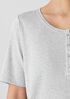 M&eacute;lange Organic Cotton Interlock Henley Sleep Top