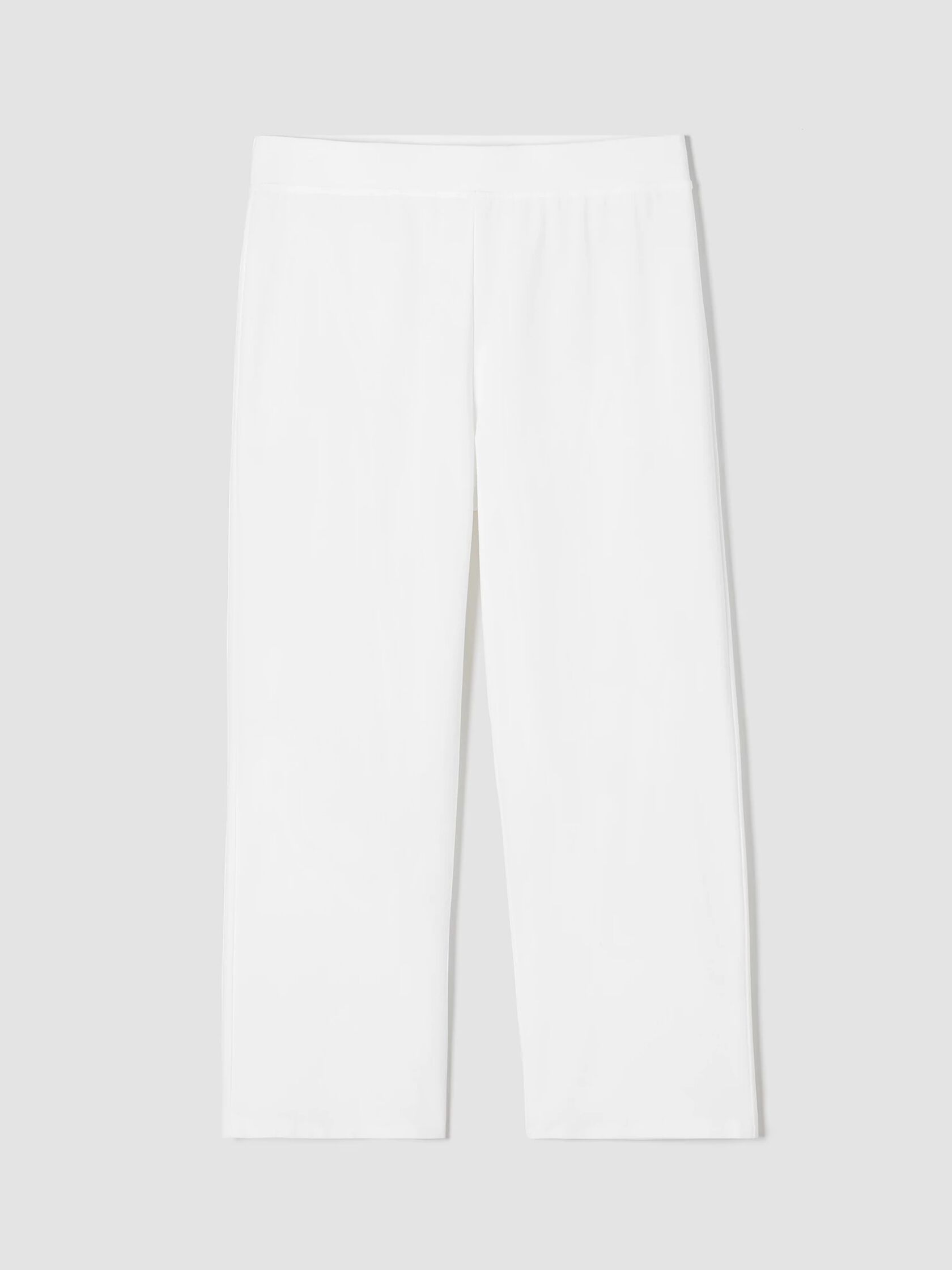 Washable Stretch Crepe Straight Pant with Yoke