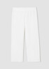 Washable Stretch Crepe Straight Pant with Yoke