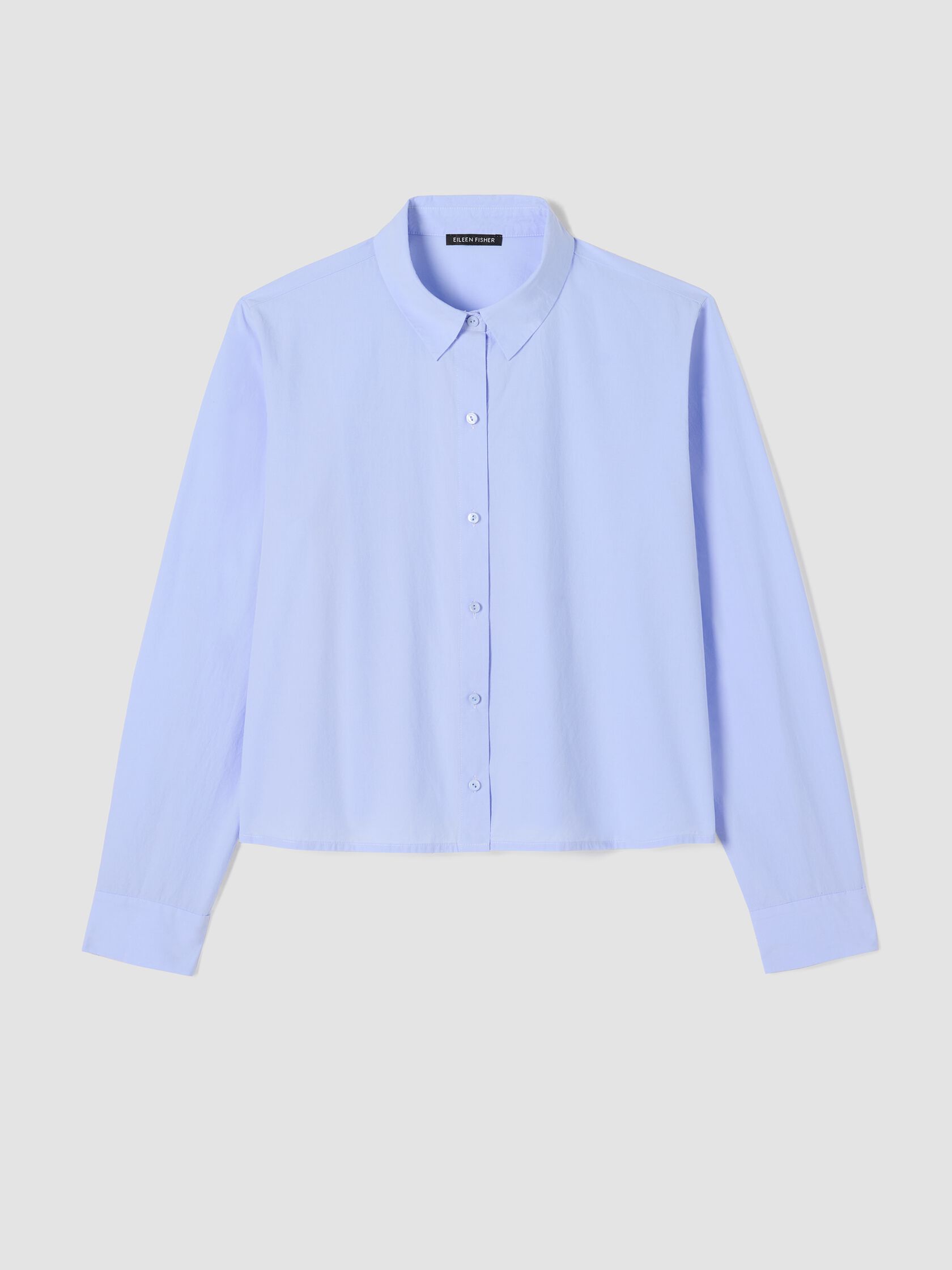 Washed Organic Cotton Poplin Classic Collar Short Shirt