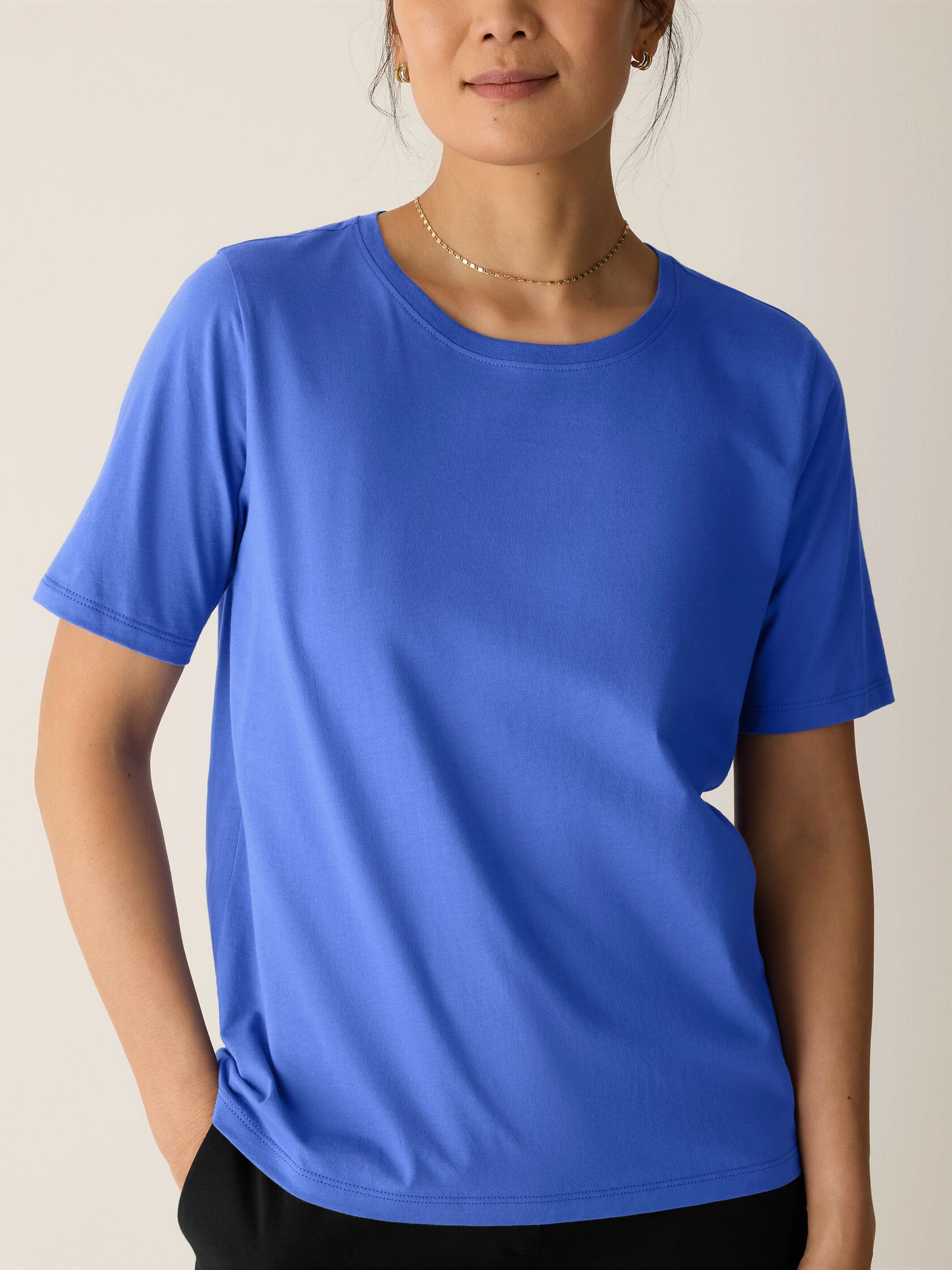 Organic Pima Cotton Jersey Round Neck Tee