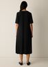 Ribbed Knit V-Neck Dress