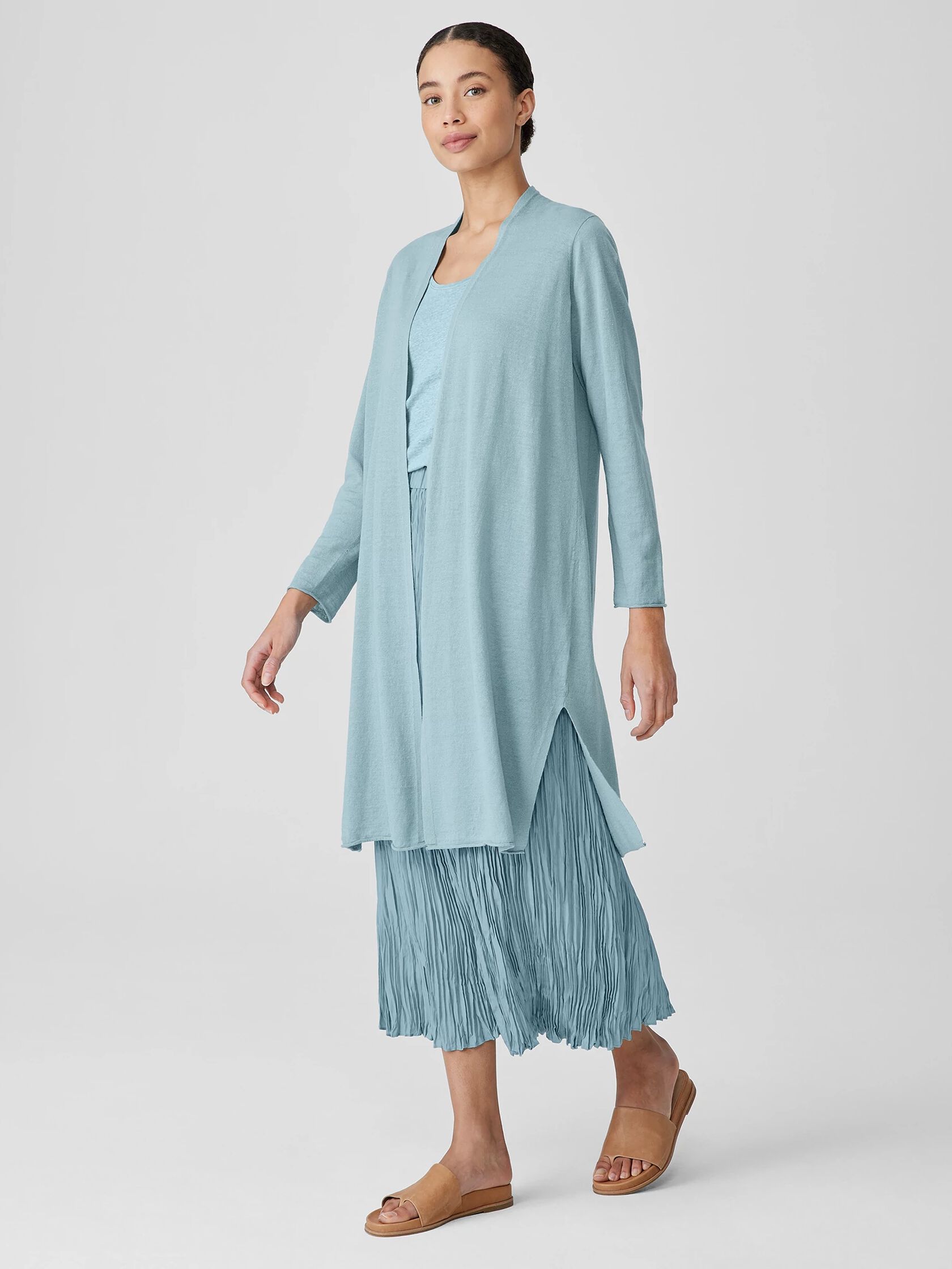 Organic Linen Cotton Long Cardigan