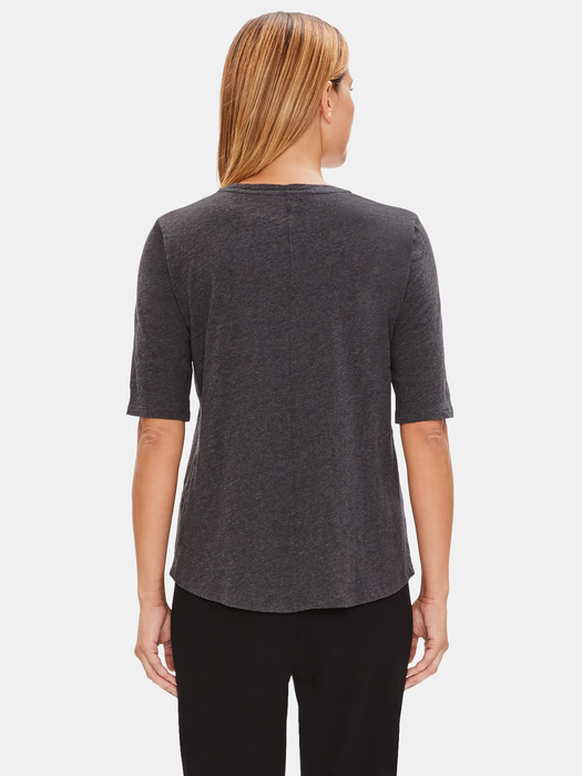 System Organic Cotton Jersey Melange Elbow-Sleeve Tee