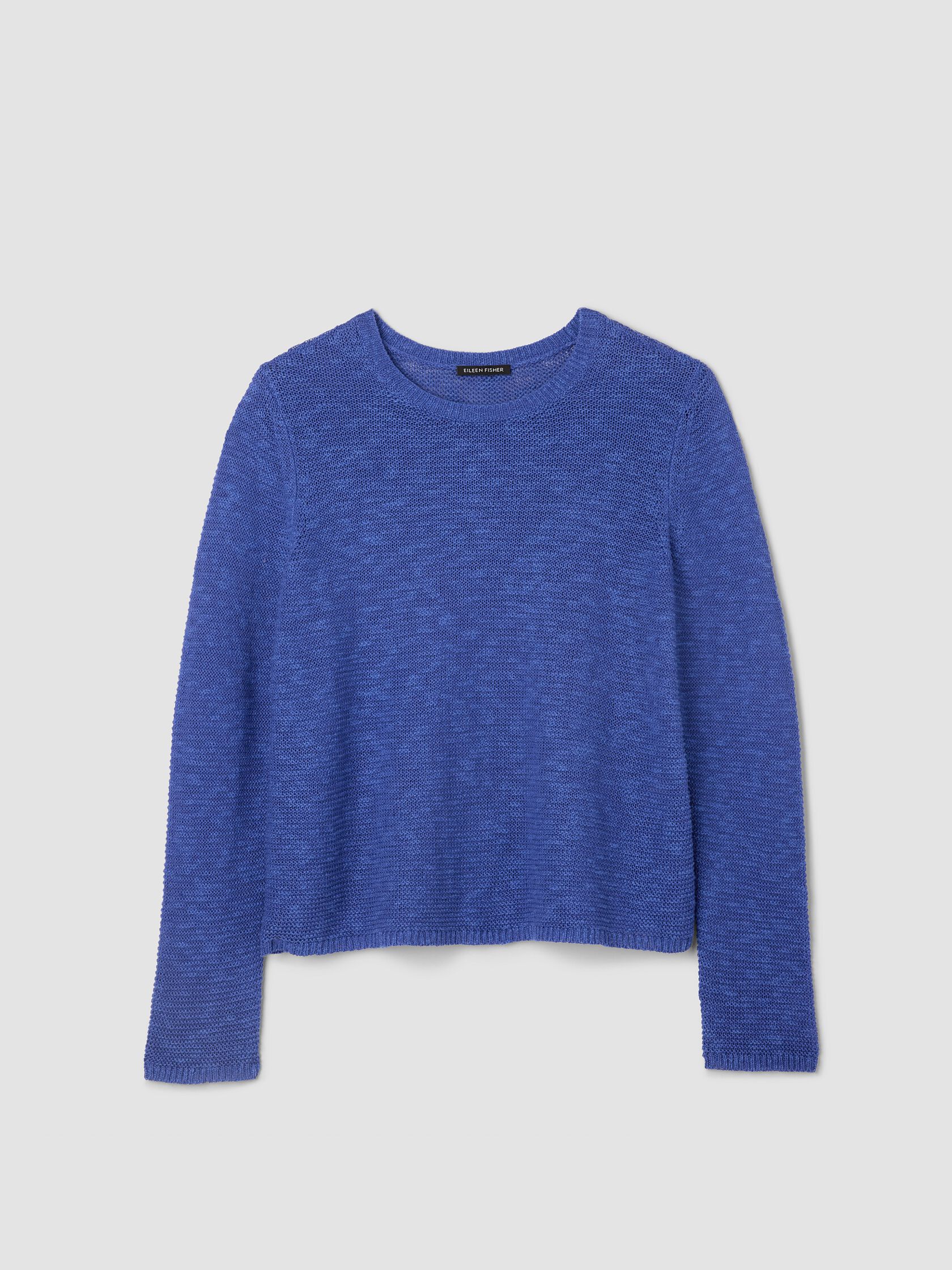 Organic Linen Cotton Slub Crew Neck Top