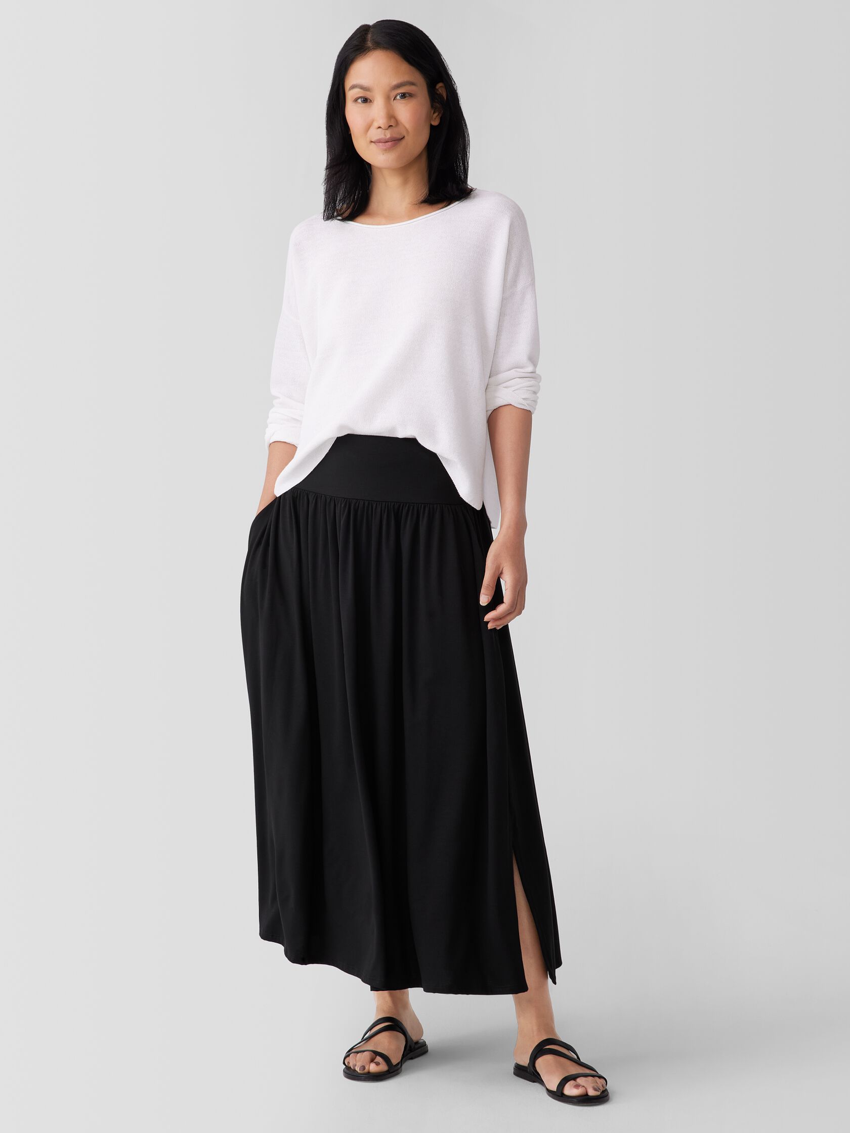 Fine Jersey Gathered Skirt