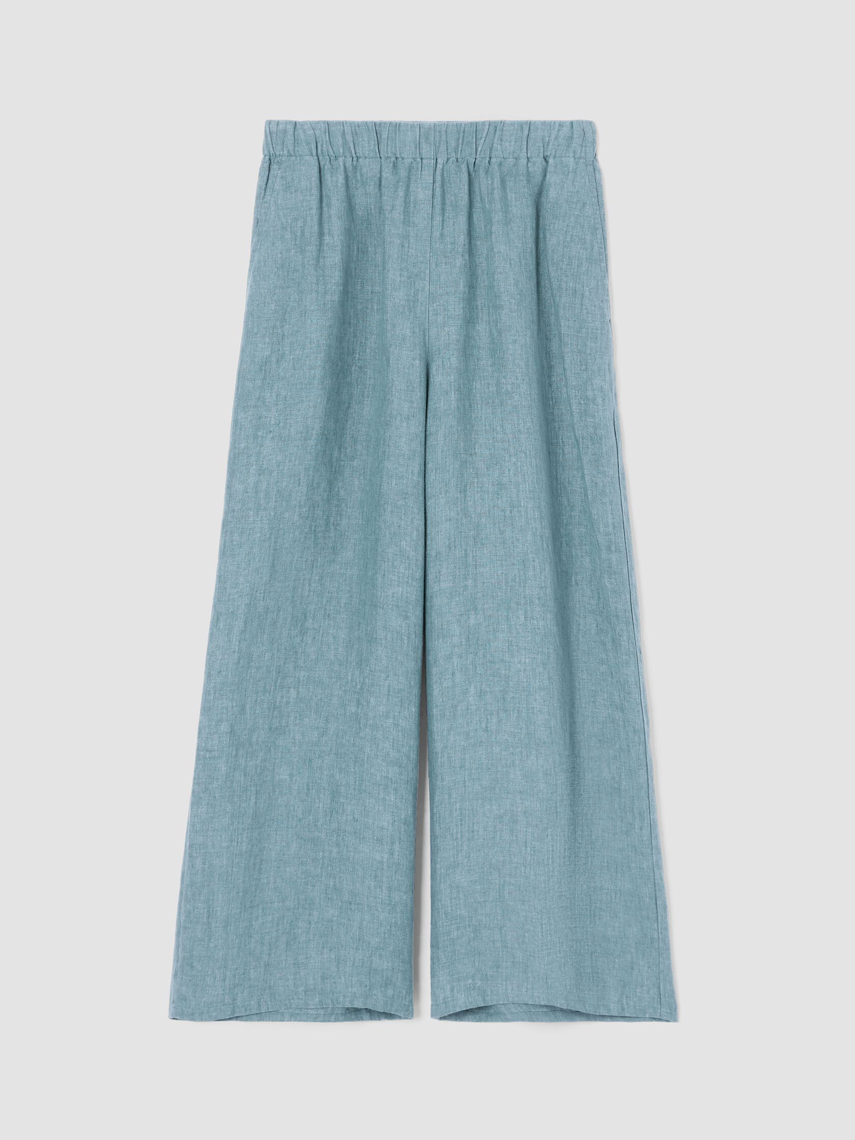 Washed Organic Linen Délavé Wide-Leg Pant | EILEEN FISHER