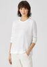 Organic Linen Jersey Crew Neck Top
