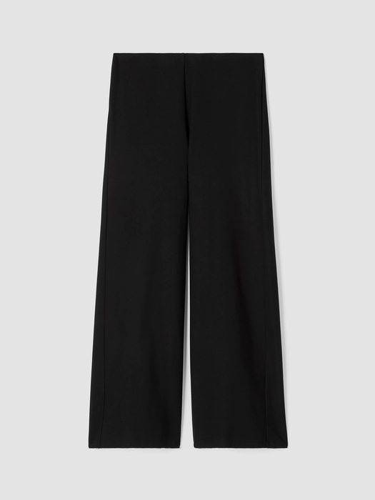 Washable Stretch Crepe Wide-Leg Pant