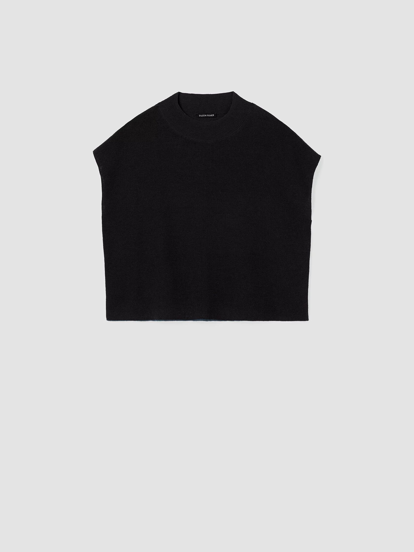 Organic Linen Cotton Mock Neck Top