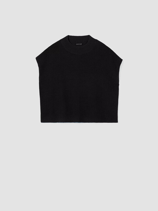 Organic Linen Cotton Mock Neck Top